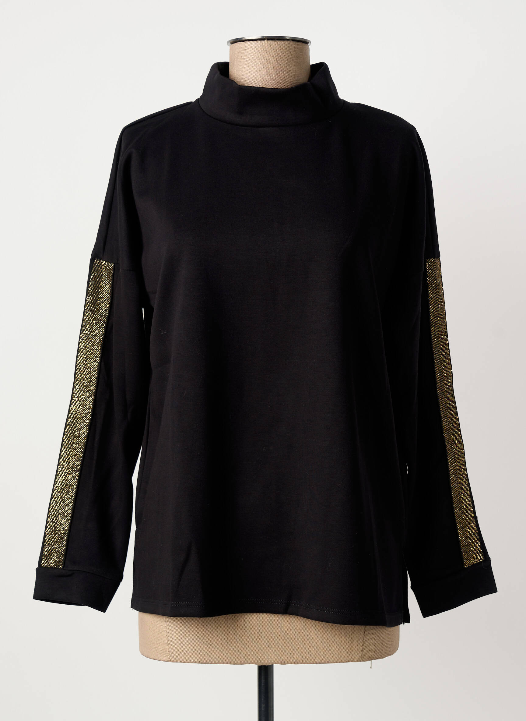Top elasticitate mâneci lungi negru TINTA STYLE femeie
