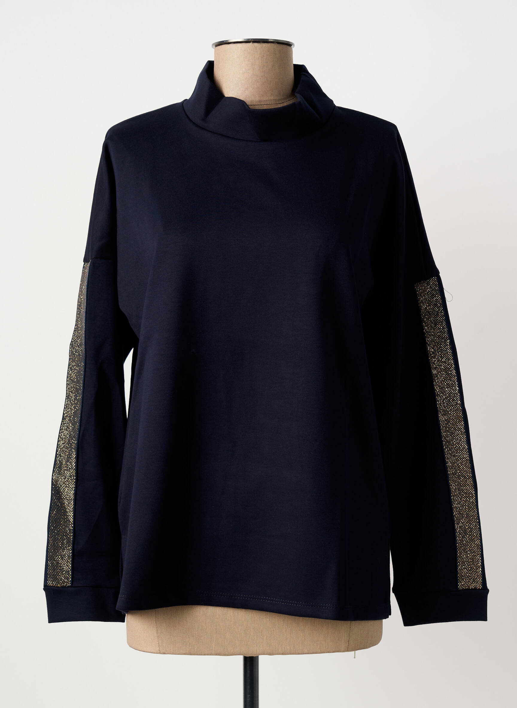 Top elasticitate mâneci lungi albastru TINTA STYLE femeie