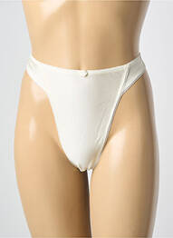 Tanga țesătură satinată bej FANTASIE femme