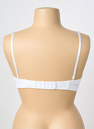 Sutien efect material satinat sutien balconet cu decolteu înalt alb ALNA LINGERIE femeie