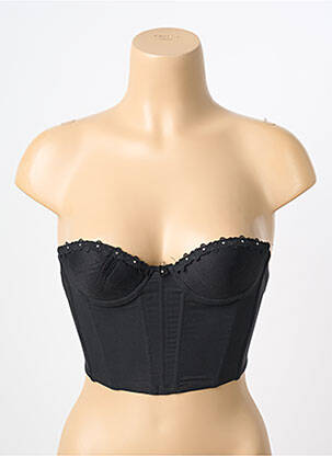 Corset top sutien modelat negru LUNE DE MIEL femeie