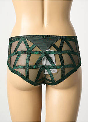 Shorty țesătură satinată verde LOUISA BRACQ femeie