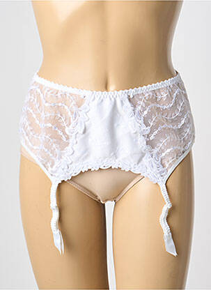 Corset/jartieră broderie alb LOUISA BRACQ femeie