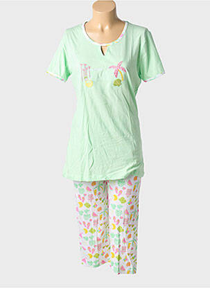 Pijama țesătură jerseu verde ROSE POMME femeie