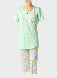 Pijama țesătură jerseu verde ROSE POMME femme