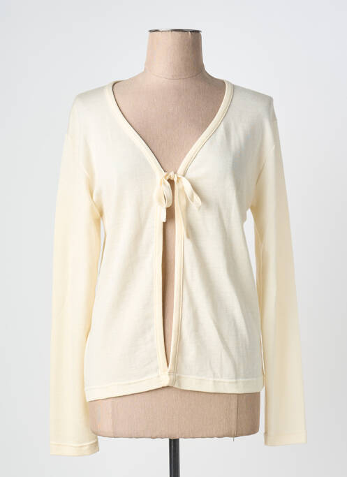 Vestă cu mâneci lungi bej MORETTA femeie