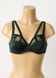Sutien broderie sutien cupe întregi cu decolteu înalt verde LOUISA BRACQ femeie