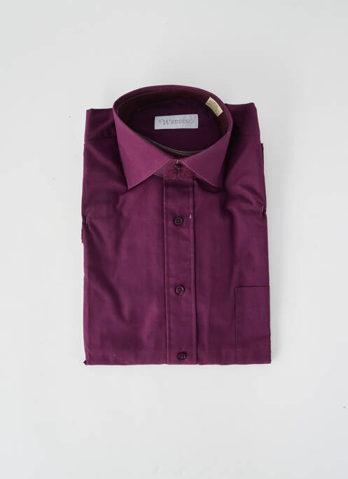 Cămașă cu mâneci lungi manșete cu nasturi violet WEDDING homme