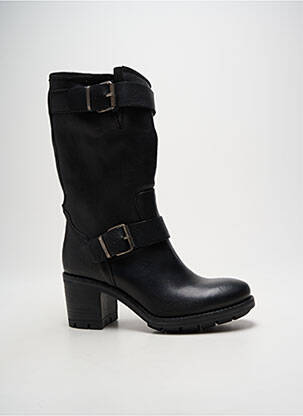 Botine/ghete material neted toc de 7 la 9 cm negru PAOYAMA femeie
