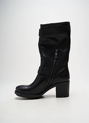 Botine/ghete material neted toc de 7 la 9 cm negru PAOYAMA femeie
