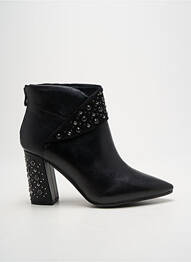 Botine/ghete material neted toc de 7 la 9 cm negru CAFE NOIR femme