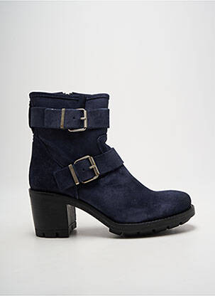 Botine/ghete nubuc toc de 4 la 6 cm albastru PAOYAMA femeie