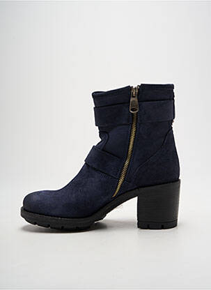 Botine/ghete nubuc toc de 4 la 6 cm albastru PAOYAMA femeie