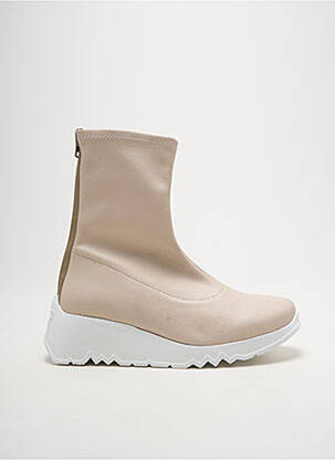Botine/ghete material neted toc de 4 la 6 cm bej WONDERS femeie