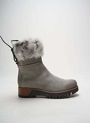 Botine/ghete nubuc toc de 4 la 6 cm gri MANAS femeie