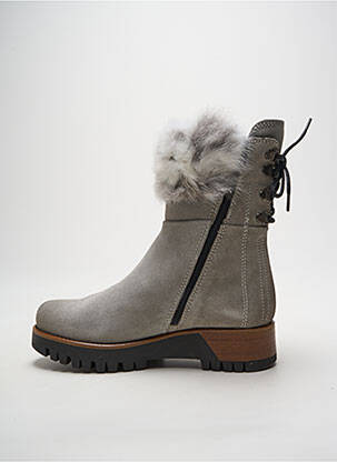 Botine/ghete nubuc toc de 4 la 6 cm gri MANAS femeie