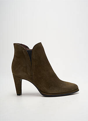 Botine/ghete nubuc toc de 7 la 9 cm verde WONDERS femeie