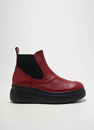 Botine/ghete material neted toc de 4 la 6 cm roșu WONDERS femeie