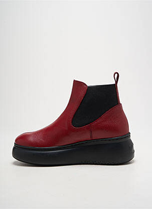 Botine/ghete material neted toc de 4 la 6 cm roșu WONDERS femeie