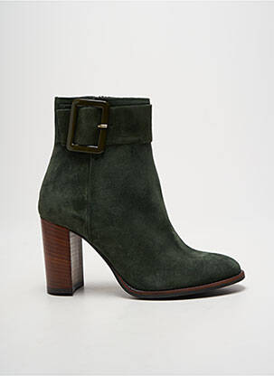 Botine/ghete nubuc toc de 7 la 9 cm verde ELISA LANCI femeie