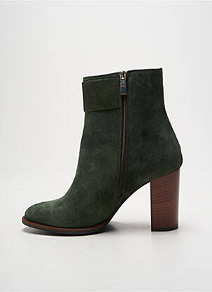 Botine/ghete nubuc toc de 7 la 9 cm verde ELISA LANCI femeie
