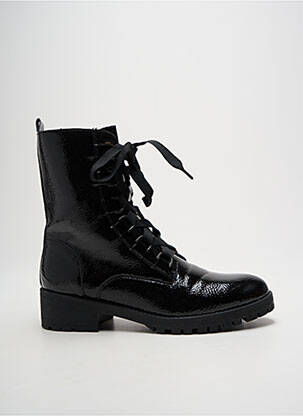 Botine/ghete țesătură satinată toc de 4 la 6 cm negru VANESSA WU femeie