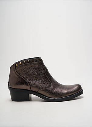 Botine/ghete material neted toc de 4 la 6 cm argintiu KANNA femeie