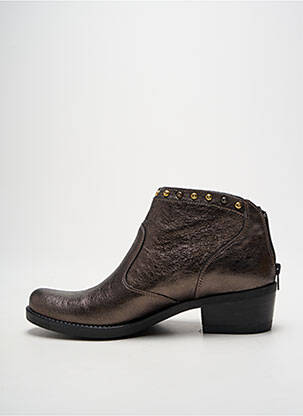 Botine/ghete material neted toc de 4 la 6 cm argintiu KANNA femeie