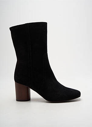 Botine/ghete nubuc toc de 4 la 6 cm negru PARE GABIA femeie