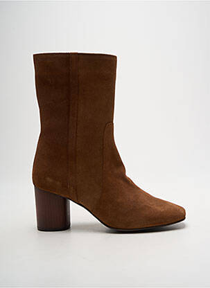 Botine/ghete nubuc toc de 4 la 6 cm maro PARE GABIA femeie
