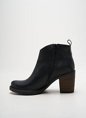 Botine/ghete material neted toc de 4 la 6 cm negru MKD femeie