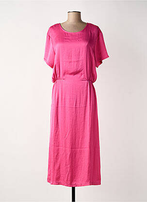 Rochie midi mâneci scurte mâneci scurte roz AMERICAN VINTAGE femeie