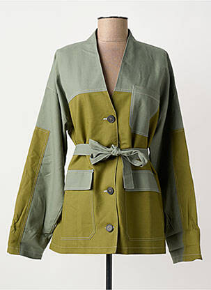Jachete casual finisaj interior dublat verde CHLOÉ STORA femeie
