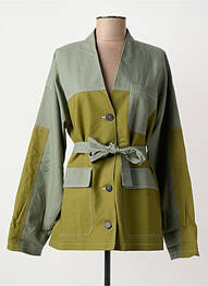 Jachete casual finisaj interior dublat verde CHLOÉ STORA femme