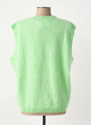 Vestă fără mâneci plasă fină verde ABSOLUT CASHMERE femeie