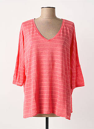 Tricou mâneci 3/4 mâneci 3/4 roz ABSOLUT CASHMERE femeie