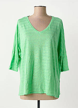 Tricou mâneci 3/4 mâneci 3/4 verde ABSOLUT CASHMERE femeie