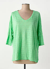 Tricou croială dreaptă mâneci 3/4 verde ABSOLUT CASHMERE femme