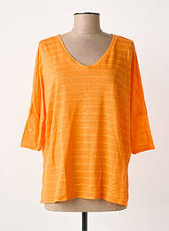 Tricou mâneci 3/4 mâneci 3/4 portocaliu ABSOLUT CASHMERE femeie