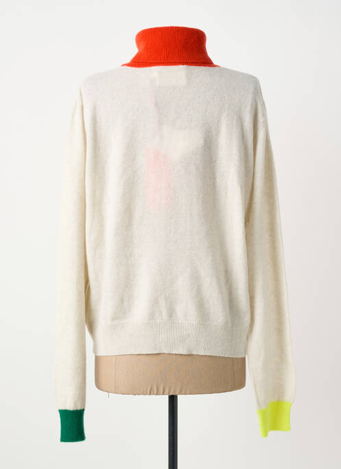 Pulover cu guler înalt bej ABSOLUT CASHMERE femeie