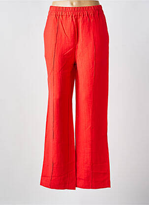 Pantalon drept țesătură poplin mărime normală roșu CHLOÉ STORA femeie