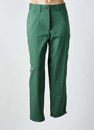 Pantalon chino închidere cu fermoar sub clapetă cu nasturi mărime normală verde CHLOÉ STORA femeie