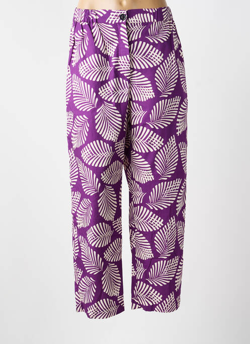 Pantalon drept violet CHLOÉ STORA femeie