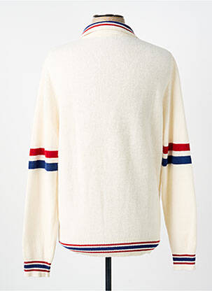 Pulover guler polo mâneci lungi bej MAISON LABICHE bărbat