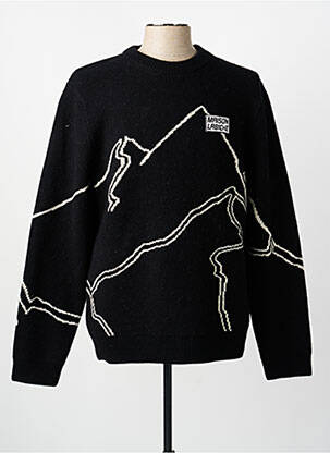 Pulover elasticitate mâneci lungi negru MAISON LABICHE bărbat