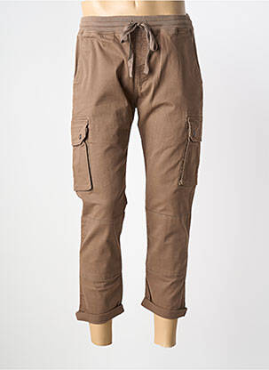 Pantalon cargo talie elastică mărime normală maro SWEET PANTS bărbat