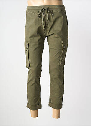 Pantalon cargo talie elastică mărime normală verde SWEET PANTS bărbat