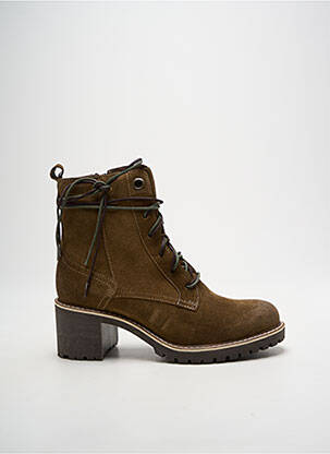 Botine/ghete nubuc toc de 4 la 6 cm verde MKD femeie