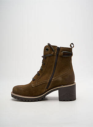 Botine/ghete nubuc toc de 4 la 6 cm verde MKD femeie