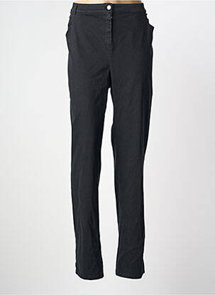 Pantalon slim țesătură poplin mărime normală negru MERI & ESCA femeie